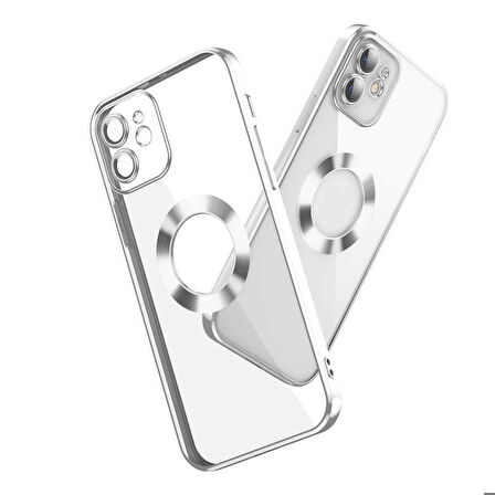 iPhone 11 Uyumlu Kamera Korumalı Logo Gösteren Zore Omega Kapak-Lila