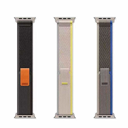 Watch 7 45mm Uyumlu KRD-77 Hasır Zore Kordon-Beyaz-Sarı