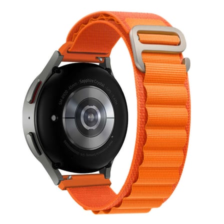 Gear S3 (22mm) Uyumlu KRD-74 22mm Hasır Zore Kordon-Turuncu