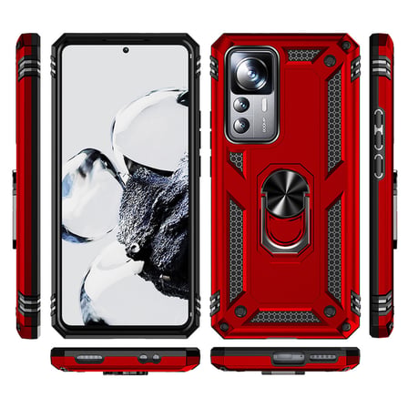 Xiaomi Mi 12T Kılıf Kamera Koruyucu Manyetik Standlı Tank Koruma Alan Tech