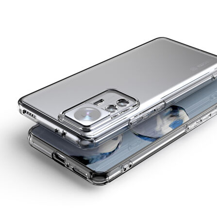 Xiaomi Mi 12T Pro Kılıf Zore Kamera Korumalı Süper Silikon Kapak-Renksiz