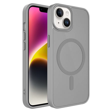 iPhone 13 Kılıf MagSafe Destekli Kamera Yükseltili Mat Parmak İzi Tutmayan Silikon Novatech