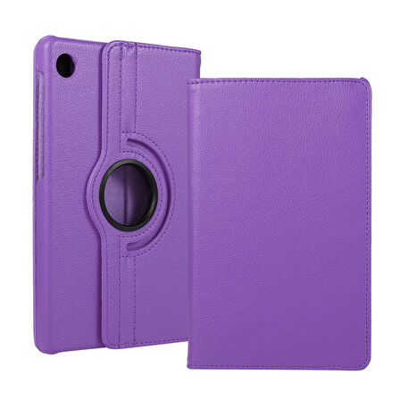 Lenovo Tab M10 TB-328F 3. Jenerasyon  Uyumlu ​İNC Dönebilen Standlı Kılıf-Mor