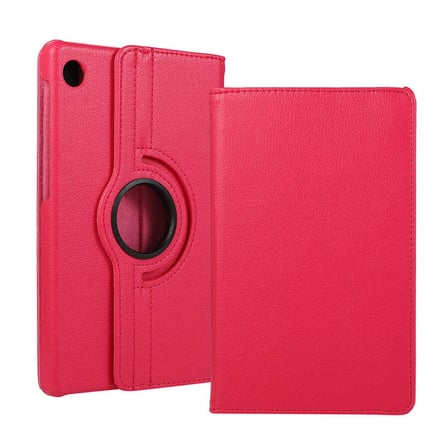 Lenovo Tab M10 TB-328F 3. Jenerasyon  Uyumlu ​OMSY Dönebilen Standlı Kılıf-Pembe Koyu
