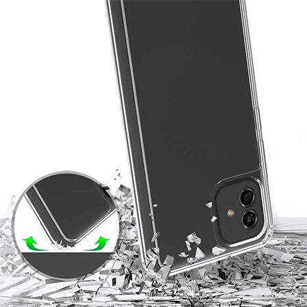 Galaxy A04 Uyumlu Zore 2mm Anti Shock Silikon-Renksiz