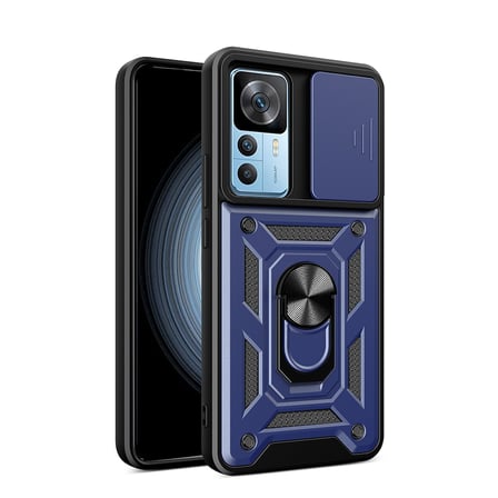 Xiaomi Mi 12T Kılıf Sürgülü Kamera Koruyucu Manyetik Standlı Tank Koruma FORUMSHOP