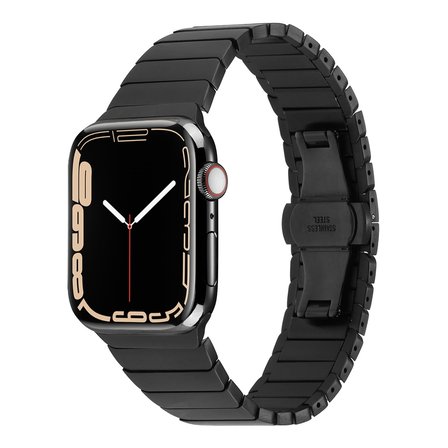 ​​​Watch Ultra 49mm Kordon Uyumlu KRD-79 Metal Strap Kayış CLO- Siyah