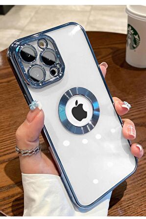 iPhone 12 Pro Kılıf Köşeleri Renkli Şeffaf Kamera Korumalı Silikon Luxury Kapak