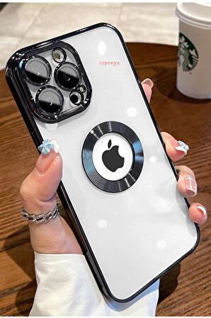 iPhone 13 Pro Max Kılıf Köşeleri Renkli Şeffaf Kamera Korumalı Silikon Luxury Kapak
