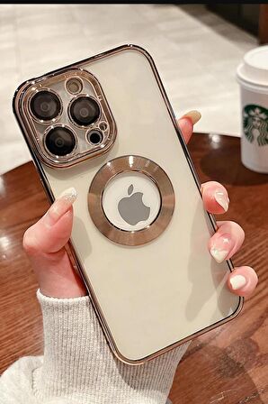 iPhone 13 Pro Max Kılıf Köşeleri Renkli Şeffaf Kamera Korumalı Silikon Luxury Kapak