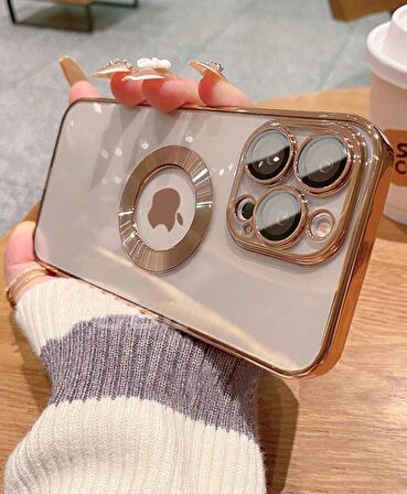 iPhone 13 Pro Max Kılıf Köşeleri Renkli Şeffaf Kamera Korumalı Silikon Luxury Kapak