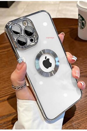 iPhone 13 Pro Max Kılıf Köşeleri Renkli Şeffaf Kamera Korumalı Silikon Luxury Kapak