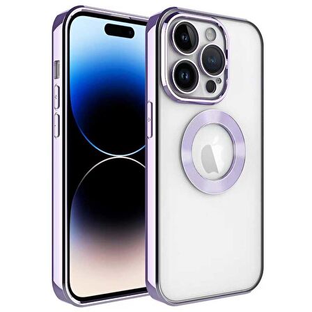 iPhone 11 Pro Uyumlu Kamera Korumalı Logo Gösteren Zore Omega Kapak-Lila