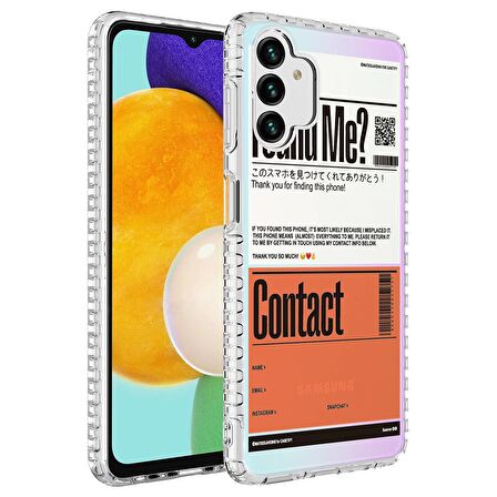Galaxy A04S Uyumlu Airbag Kenarlı Renkli Desenli Silikon Zore Elegans Kapak-NO6
