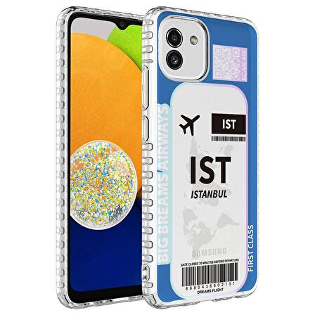 Samsung Galaxy A04 Airbag Kenarlı Renkli Desenli Silikon Elegans Kapak kılıf