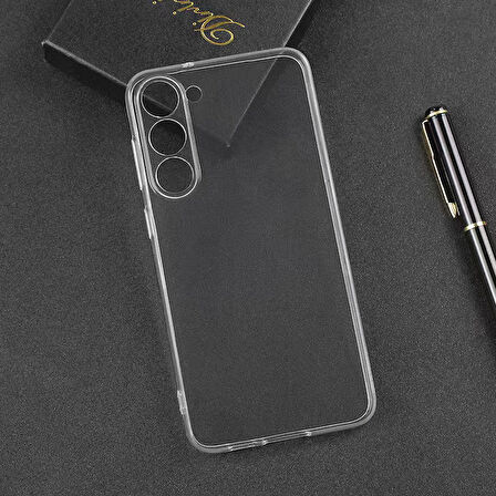 Galaxy S23 Uyumlu Zore Süper Silikon Kılıf-Renksiz