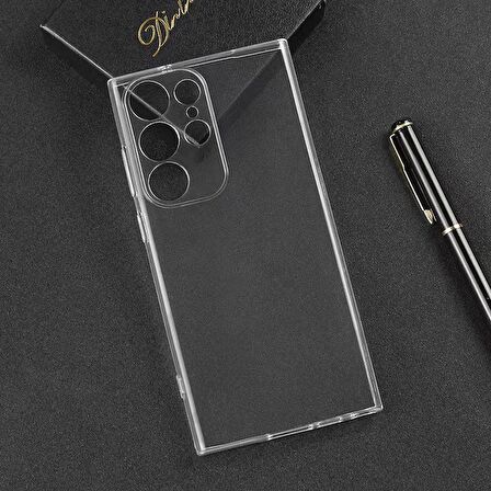 Galaxy S23 Ultra Uyumlu Zore Süper Silikon Kapak-Renksiz