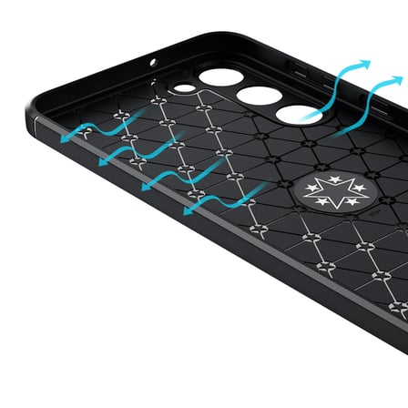 Galaxy S23 Plus Uyumlu Zore Ravel Silikon Kılıf-Siyah-Mavi
