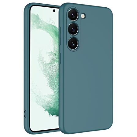 Galaxy S23 Uyumlu Zore Mara Lansman Kapak-Koyu Yeşil
