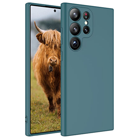 Galaxy S23 Ultra Uyumlu Zore Mara Lansman Kılıf-Koyu Yeşil