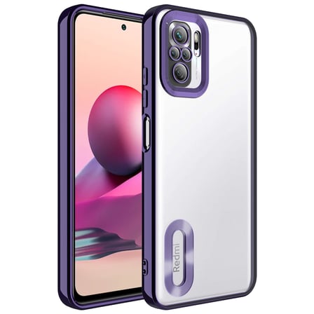 Xiaomi Redmi Note 10 Kılıf Kamera Lens Korumalı Logo Gösteren İnce Hafif SVTEK