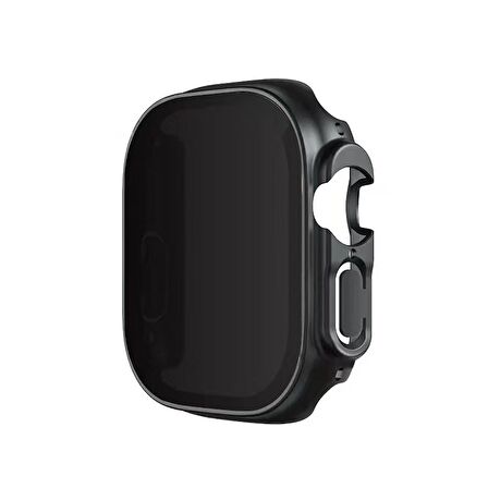 Apple Watch Uyumlu Ultra 49mm Sert PC Kasa ve Privacy Ekran Koruyucu Zore Watch Gard 23 