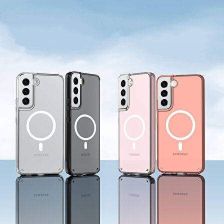 Galaxy S23 Plus Uyumlu Zore Tacsafe Wireless Kılıf-Renksiz