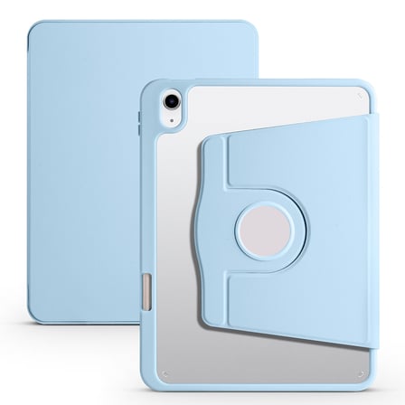 iPad 11.Nesil 2025 Kılıf ​FRMS Termik Kalem Bölmeli Dönebilen Standlı Kılıf - Pembe