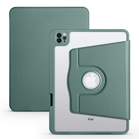 iPad Air 11 2025 M3 Kılıf ​NRTK Termik Kalem Bölmeli Dönebilen Standlı Kılıf - Lavendery Gray
