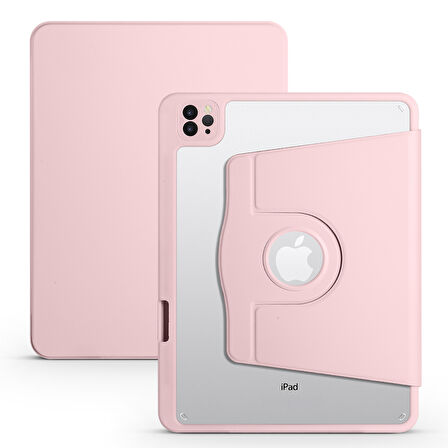 iPad Pro 11 2020 (2.Nesil) Kılıf Termik Kalem Bölmeli Dönebilen Standlı Kılıf