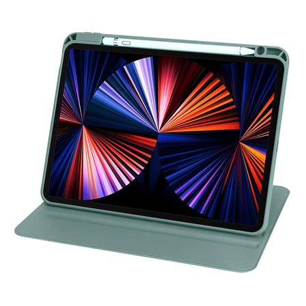 iPad Air 11 2025 M3 Kılıf ​ALT Termik Kalem Bölmeli Dönebilen Standlı Kılıf - Gri