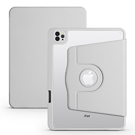 iPad Air 10.9 2022 (5.Nesil) Kılıf Termik Kalem Bölmeli Dönebilen Standlı Kılıf