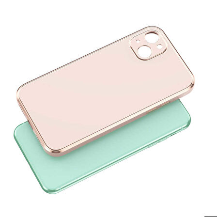 iPhone 14 Uyumlu Zore Bark Kapak-Rose Gold