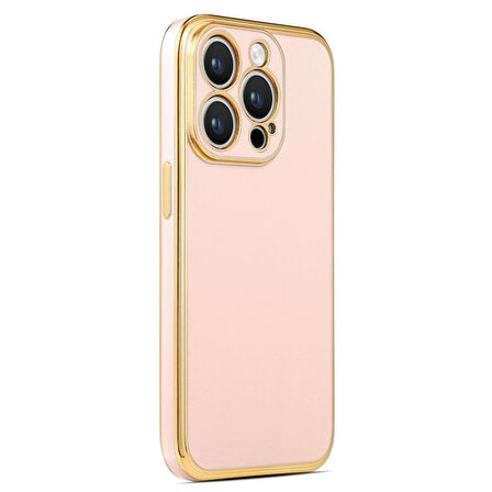 iPhone 14 Pro Uyumlu Zore Bark Kapak-Rose Gold
