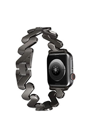 Apple Watch 40mm Kordon Uyumlu Krd-80 Metal Strap Kayış Gümüş