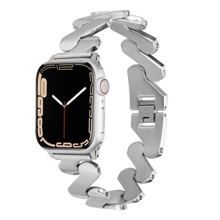 ​​​Watch 7 45mm Kordon Uyumlu KRD-80 Metal Strap Kayış CLO- Gümüş