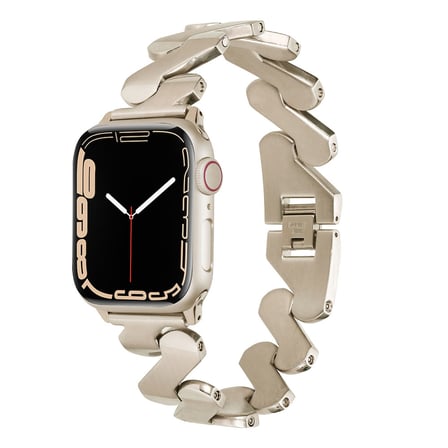 ​​​Watch 7 45mm Kordon Uyumlu KRD-80 Metal Strap Kayış CLO- Gümüş