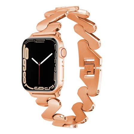 ​​​Watch 7 45mm Kordon Uyumlu KRD-80 Metal Strap Kayış NRTK- Rose Gold
