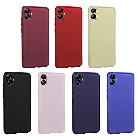 Galaxy A04E Uyumlu Zore Premier Silikon Kapak-Mürdüm