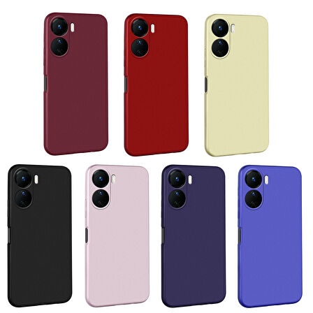 Vivo Y16 Kılıf Zore Premier Silikon Kapak-Siyah