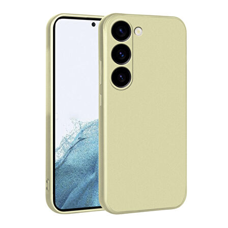 Galaxy S23 Plus Uyumlu Zore Premier Silikon Kılıf-Gold
