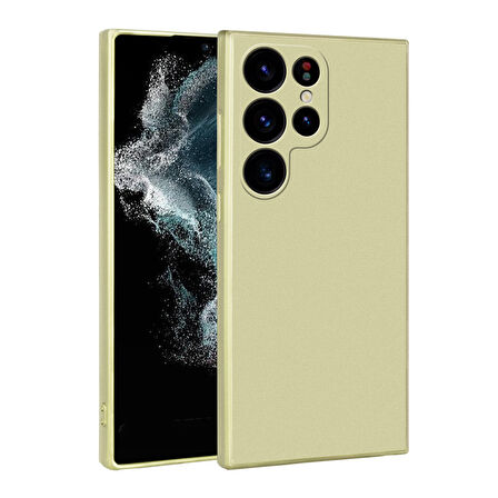 Galaxy S23 Ultra Uyumlu Zore Premier Silikon Kılıf-Gold