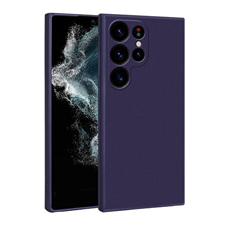 Galaxy S23 Ultra Uyumlu Zore Premier Silikon Kılıf-Lacivert