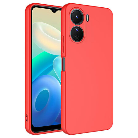 Vivo Y16 Kılıf Zore Mara Lansman Kapak-Kırmızı