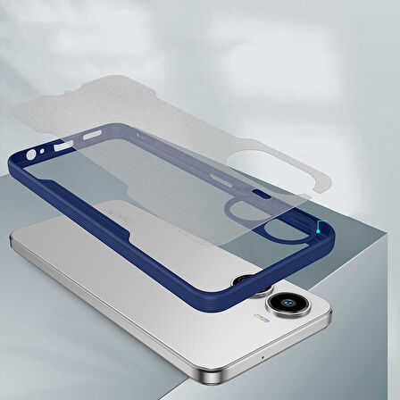 Vivo Y16 Kılıf Zore Parfe Kapak-Lacivert