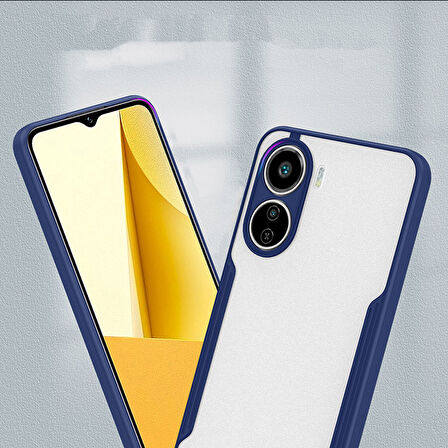 Vivo Y16 Kılıf Zore Parfe Kapak-Lacivert