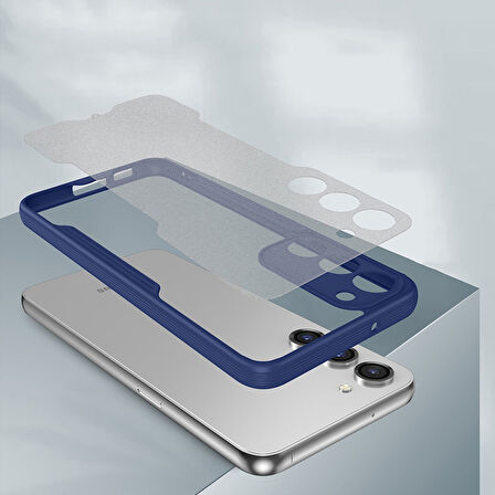 Galaxy S23 Uyumlu Zore Parfe Kılıf-Lacivert