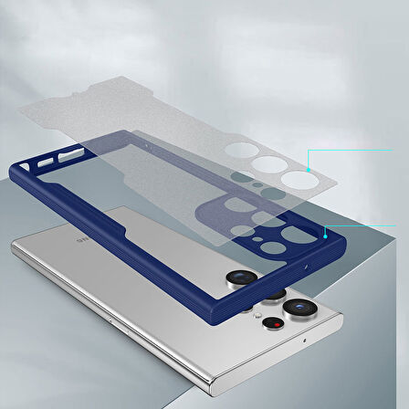 Galaxy S23 Ultra Uyumlu Zore Parfe Kılıf-Siyah