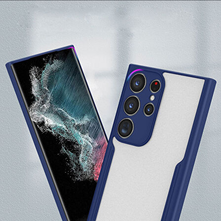 Galaxy S23 Ultra Uyumlu Zore Parfe Kılıf-Lacivert