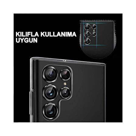 Galaxy S23 Ultra Kamera Lens Koruyucu Kılıfla Kullanım Ultra Ince Kırılmayı Önleyen Tasarım